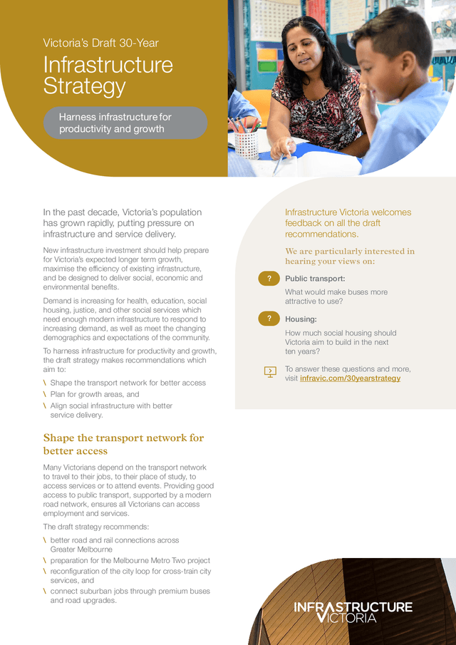 Thumbnail for Fact sheet - Harness infrastructure for productivity and growth